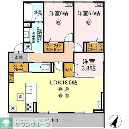 TORISIA平和(3LDK/2階)の間取り写真