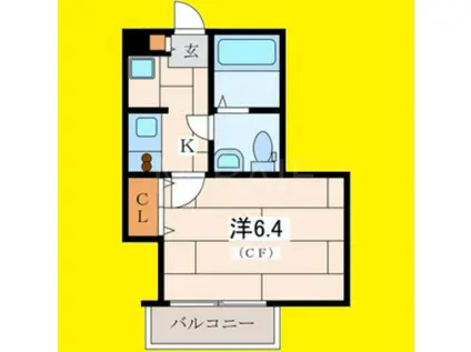 シャルムカーサ(1K/2階)の間取り写真