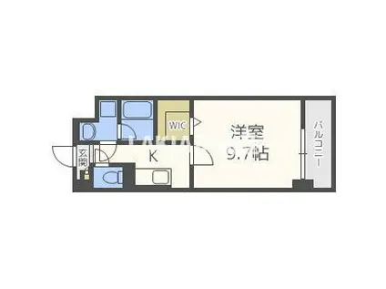 シャルマン藤田II(1K/4階)の間取り写真