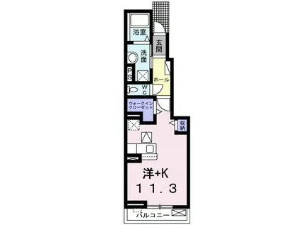 サンセールVII(ワンルーム/1階)の間取り写真