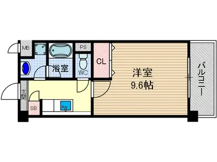 エトワール(1K/3階)の間取り写真