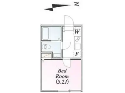 アザーレパッシオ稲城長沼(1K/1階)の間取り写真