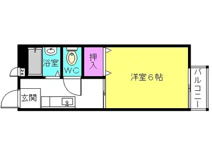 サンシティプチハウス(1K/2階)の間取り写真