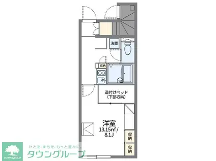 レオパレス桃木(1K/1階)の間取り写真
