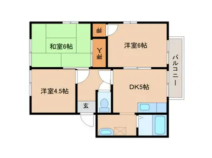 グリーンプラザE(3DK/2階)の間取り写真