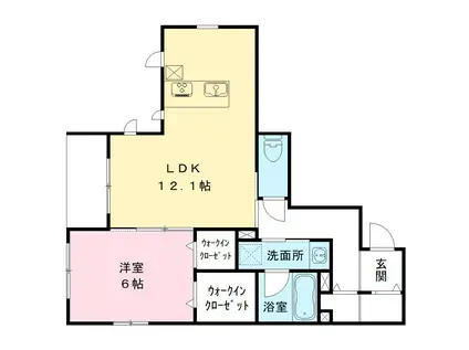 MAISON DE JIJI(1LDK/1階)の間取り写真