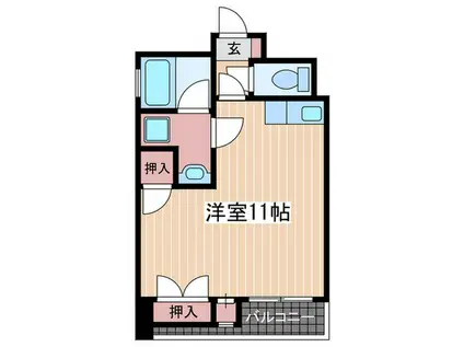 井上薬品ビル(ワンルーム/5階)の間取り写真