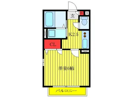 PARTENZA(1K/1階)の間取り写真