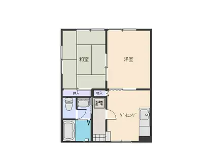 さくら荘(2DK/1階)の間取り写真