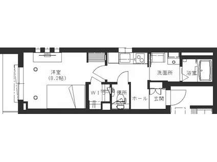 スクエアハイツ(1K/3階)の間取り写真