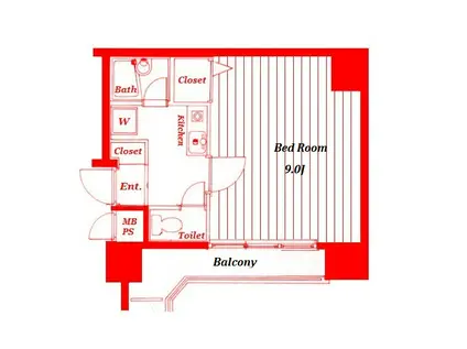 ダイホープラザ新横浜(1K/3階)の間取り写真