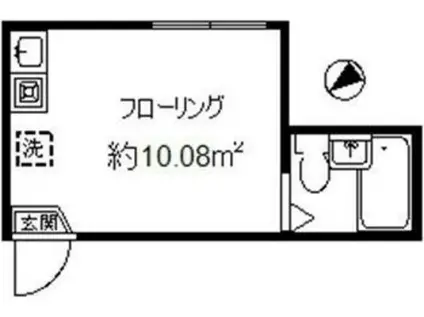 シエスタローズ(ワンルーム/1階)の間取り写真