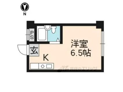 テソロナガノ(ワンルーム/4階)の間取り写真