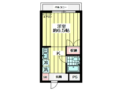 メゾン√8(1K/2階)の間取り写真