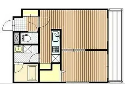 NEXUS環状通東(1LDK/4階)の間取り写真