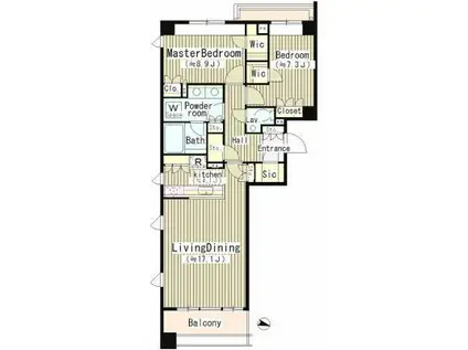 センチュリーフォレスト4号棟(2LDK/6階)の間取り写真