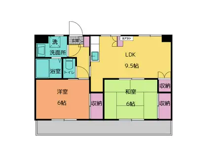 レーベンハイム(2LDK/2階)の間取り写真