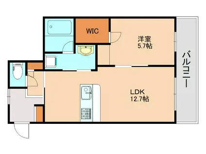シャーメゾンステージ井尻(1LDK/1階)の間取り写真