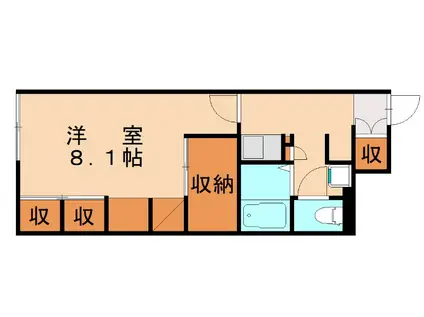 レオパレスウィンクルB(1K/1階)の間取り写真