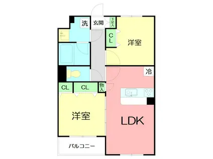 HIGH LANDHONSON(1SLDK/1階)の間取り写真