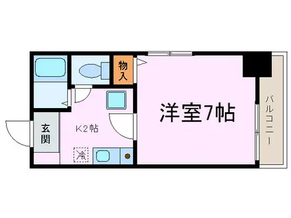 ヴィブレ平和(1K/5階)の間取り写真