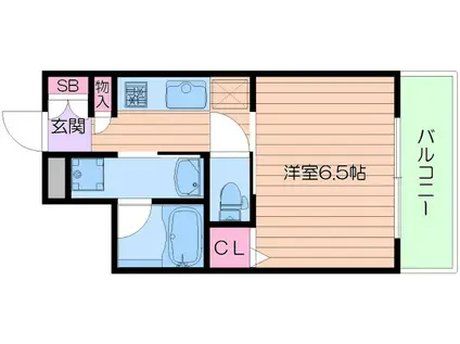 アクアプレイス梅田5(1K/12階)の間取り写真