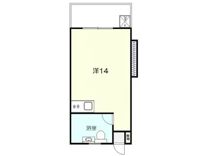 サンセットシャトルG(ワンルーム/3階)の間取り写真