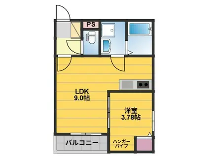 STAY HOME(1LDK/1階)の間取り写真