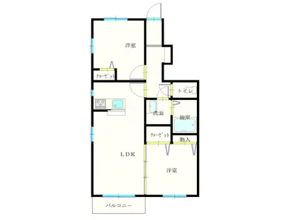 REGULUSIII(2LDK/1階)の間取り写真