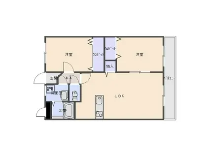 メゾンヴィサージュ 3(2LDK/3階)の間取り写真