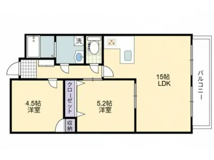 AS東雲ビル(2LDK/3階)の間取り写真