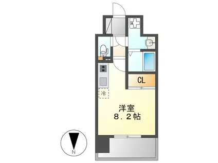 ルーエ今池(ワンルーム/12階)の間取り写真