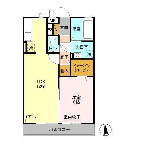サウスプラザ(1LDK/3階)の間取り写真
