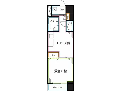 小金井本町ビル(1DK/4階)の間取り写真