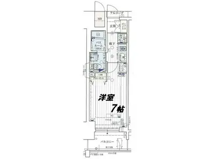 エステムコート新大阪Xザ・ゲート(1K/5階)の間取り写真