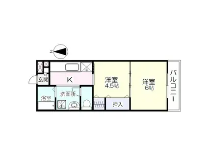 TOUSENSYA(2K/2階)の間取り写真