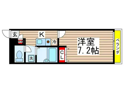 AMOUR エチゴ(1K/2階)の間取り写真