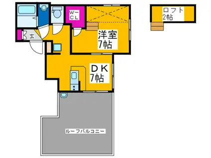 長居グランドハイツ(1DK/11階)の間取り写真