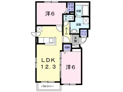 FELICITE II(2LDK/3階)の間取り写真
