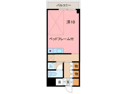 BLU MARINO(1DK/3階)の間取り写真