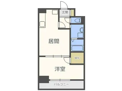 アプリーレ堺筋本町(1LDK/8階)の間取り写真