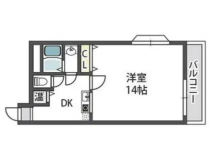 ヴェローナI(1DK/4階)の間取り写真