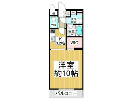 コンフォーティアあさま(1K/1階)の間取り写真