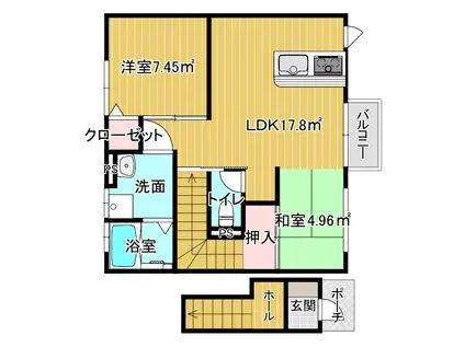 グランツIII(2LDK/2階)の間取り写真