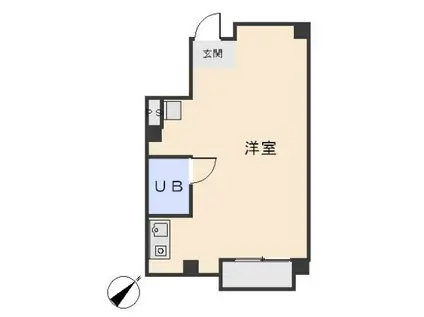 岡崎第2東海ビル(ワンルーム/4階)の間取り写真