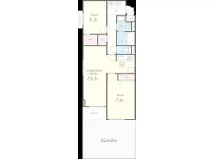 MORRIS芝(2LDK/1階)の間取り写真