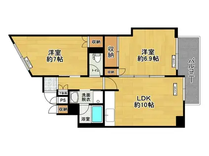 並木ガーデンヒルズ(2LDK/2階)の間取り写真