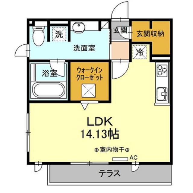 フェリーチェ(ワンルーム/3階)の間取り写真