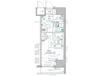 ディアレイシャス東別院(1K/2階)の間取り写真