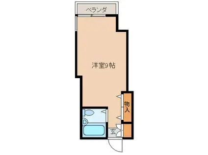 IRO佐世保(ワンルーム/5階)の間取り写真